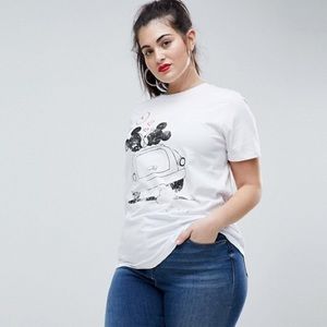 ASOS Curve Mickey & Minnie Tee